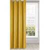 Eurofirany LOGAN Tenda Oscurante Extra Lunga - 1 Unità, Occhielli, Blocco della Luce, Oscuramento della Stanza, Camera da Letto, Soggiorno, 135x250 cm, Giallo Senape