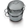 Barazzoni ø20cm, Vaporset S/Fondo, capacità 2.7 lt, Acciaio Inox 18/10, Made in Italy, Inossidabile, Argento