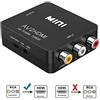 Sisthirth Adattatore da AV a HDMI,1080P RCA Composite CVBS AV to HDMI Video Audio Converter Adapter PAL/NTSC with USB Charge Cable per PC Laptop Xbox PS4 PS3 TV STB VHS VCR Camera DVD (Nero)
