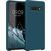 kwmobile Custodia Compatibile con Samsung Galaxy S10 Cover - Back Case per Smartphone in Silicone TPU - Protezione Gommata - petrolio matt