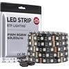 BTF-LIGHTING Striscia LED RGBW 4 colori in 1 5050 5M 60 LEDs/m RGB + Bianco Caldo 2700K-3000K DC12V IP30 PCB Nero per Retroilluminazione TV, Cucina e Decorazione Casa(Senza Adattatore o Controller)