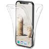NALIA 360 Gradi Cover compatibile con Apple iPhone X XS, Totale Custodia Protezione, Silicone Trasparente Sottile Full-Body Telefono Cellulare Case, Protettiva Bumper Guscio, Colore:Trasparente