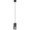 Trio Leuchten 310600132 Robin - Lampadario in vetro, colore: grigio fumo, 1 x E27 (non inclusa) lampadario 1 punto luce nero opaco