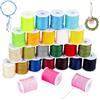 PH PandaHall 250m Filo di Nylon per Braccialetti 25 Colori Corde Nylon Colorate 0.8mm Filo per Gioielli Stringa Intrecciato Macrame Forniture per Gioielli Artigianato Fai Da Te