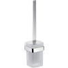 Emco 237578 Loft - Porta spazzolino WC da Parete, con Bicchiere in Cristallo Satinato e Manico Cromato