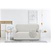 Italian Bed Linen Copridivano FASHIONABLE Estensibile da 120 a 160 cm - Salvadivano Elasticizzato in Poliestere, Cotone ed Elastan, Protezione Divano 2 Posti - PANNA