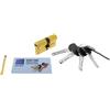 TESA TX853050L Cilindro europeo TX80, 30 x 50 mm, finitura ottone, camma lunga, per serrature a profilo europeo
