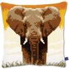 VERVACO Kit Cuscino Punto Croce Elefante nella Savana I Set Ricamo Principianti Cuscini Gobelin Decorativi ca. 40 x 40 cm Accessori per Lavoretti Creativi DIY Casa Decor Hobby Adulti Cross Stitch