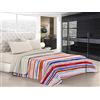 Italian Bed Linen Trapuntino Estivo Linea FANTASY Made in Italy Copriletto Stampato in Morbida Microfibra - Trapunta Primavera Estate Mezza Stagione - Strisce, Matrimoniale 260X270cm