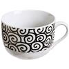 Excelsa Magic Black Tazza Jumbo de Porcellana, Multicolore, Modelli Assortiti, 1 pezzo