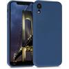 kwmobile Custodia Compatibile con Apple iPhone XR Cover - Back Case per Smartphone in Silicone TPU - Protezione Gommata - blu marino