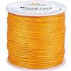 PH PandaHall 0.5mm Filo di Poliestere Cerato 106m Filo per Collane Filo Cerato per Bracciali Macrame, Filo per Braccialetti Fai Da Te Forniture per Creazione di Gioielli Artigianato, Giallo