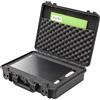 TOMcase custodia impermeabile da esterno per notebook/laptop fino a 17 e accessori, valigetta rigida infrangibile con schiuma a trama configurabile, custodia da trasporto