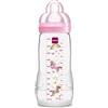 MAM Easy Active Baby Bottle 4+ M Capacità 330ml Fairy Tale Biberon Rosa, 1 Pezzo