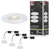 Paulmann 94299 Nova mini Plus lampada da incasso LED Coin rotonda fissa incl. 3 faretti da incasso da 4 Watt dimmerabile bianco opaco apparecchio da incasso alluminio bianco caldo 2700 K