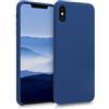 kwmobile Custodia Compatibile con Apple iPhone XS Max Cover - Back Case per Smartphone in Silicone TPU - Protezione Gommata - blu marino