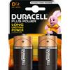 Duracell Batteria Duracell 1,5V D Torcia Plus Power Alcalina confezione da 2 pile