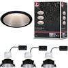 Paulmann 93408 Lampada da incasso LED Cole rotonda incl. 3 faretti da incasso da 6,5 Watt dimmerabile nero, argentato apparecchio da incasso plastica, zinco-alluminio spot da soffitto 2700 K