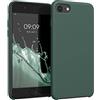 kwmobile Custodia Compatibile con Apple iPhone SE (2022) / iPhone SE (2020) / iPhone 8 / iPhone 7 Cover - Back Case per Smartphone in Silicone TPU - Protezione Gommata - verde muschio