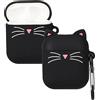 kwmobile Custodia per Apple Airpods 1 & 2 Cover - Protezione Resistente per Auricolari Wireless - in Silicone Antigraffio - gatto