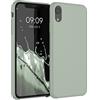 kwmobile Custodia Compatibile con Apple iPhone XR Cover - Back Case per Smartphone in Silicone TPU - Protezione Gommata - verde grigio