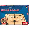 Noris Spiele 606108012 - Tavola per Dama e Mulino, Versione Deluxe [Lingua Tedesca]