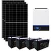 IoRisparmioEnergia Selection Kit fotovoltaico ibrido ad isola 2 kWp con inverter 5000W 48V MPPT e 4 batterie 150Ah KIT2KWKS