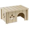 Ferplast Casetta Porcellino d'India, Accessorio Gabbia per Porcellini d'india, Cavie, con Tetto Piano e Fori di Aerazione, in Kit di Montaggio, 26 x 17,3 x h 13 cm, SIN 4645 Casa Casetta Legno per Cavie