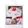 VERVACO Ricamo Punto Croce Kit Prestampato Tovaglie Elfi di Natale Biancheria da Tavola Set Fai da Te Creativo 80 x 80 cm Kit Hobby Creativi Adulti Casa Decor Cross Stitch Embroidery