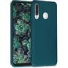 kwmobile Custodia Compatibile con Huawei P30 Lite Cover - Back Case Morbida - Protezione in Silicone TPU Effetto Metallizzato petrolio metallizzato