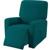 EBETA Jacquard Copripoltrona Fodera per poltrona, Coprisedile Chivas Poltrona Reclinabile Relax Completo Elasticizzato con Tasche (Verde oliva)