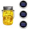 Dracarys 3 Pack Solare Mason Jar Luce 3m 30 LED Solare Argento Filo Fata Coperchio Luce Vetro Mason Jar Appeso Lanterna Giardino Festa Decorativa(non era inclusa la giara)