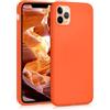 kwmobile Custodia Compatibile con Apple iPhone 11 Pro Max Cover - Back Case per Smartphone in Silicone TPU - Protezione Gommata - arancione fluorescente