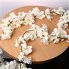 Honfitat Artificiale Seta Ciliegio Fiore Appeso Vite Ghirlande Home Decorazioni Di Nozze - Bianco