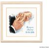 VERVACO Kit Punto Croce Contato con Questo Anello Decorativi per Pareti ca. 19 x 16 cm Set Fai da Te Creativo Adulti Ricamo Casa Decor Arte da Parete Kit per Hobby Cross Stitch