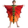 Kanguru Coperta per bambini indossabile Dragon, soffice pile, copre fronte e retro e ti permette di camminare ed usare le braccia, dimensioni 90x100cm, color drago