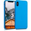 kwmobile Custodia Compatibile con Apple iPhone XS Max Cover - Back Case per Smartphone in Silicone TPU - Protezione Gommata - blu radiante