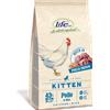 LifeCat Kitten con Pollo - 1,5 Kg - Croccantini per gatti - 1° ORDINE? scegli lo sconto BZR5 / BZR20 + 200 punti fedeltà