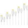 KabelDirekt - 5 x 0,5 m Cavo Micro-USB (USB 2.0, connettore USB-A a connettore Micro-B, per la Carica e la Sincronizzazione, Bianco)