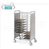 Carrello portavassoi Universali self service con SUPPORTI in Filo di Acciaio cromato, adatto per 24 VASSOI GASTRO-NORM 1 1 (cm 32,5x53) ed EURO-NORM (cm 37x53) - Dim. cm 95x60x183h