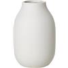 blomus Vaso COLORA S in gres, Moonbeam, realizzato a mano, vaso da tavolo elegante e decorativo, fondo che non danneggia la superficie (H/L/P: 15 x 10,5 x 10,5 cm, Moonbeam, 65906)