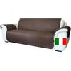 Moonange Copridivano 3 Posti con Braccioli Seduta 165 cm Impermeabile Reversibile Antiscivolo Antimacchia Antigraffio Antipelo Moderno Marrone