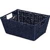 Compactor Etna Cesto Rettangolare in Carta Intrecciata a Mano, Blu Marino, 31 x 24 x H. 14 cm, RAN6541
