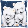 VERVACO Kit Cuscino Punto Croce ORSI POLARI Set Ricamo Principianti Cuscini Gobelin Decorativi ca. 40 x 40 cm Accessori per Lavoretti Creativi DIY Casa Decor Hobby Adulti Cross Stitch