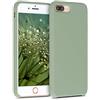 kwmobile Custodia Compatibile con Apple iPhone 7 Plus/iPhone 8 Plus Cover - Back Case per Smartphone in Silicone TPU - Protezione Gommata - verde grigio
