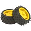 Tamiya 309400239 - Pneumatici Buggy/Ruote 5-Star 80/32 (2) Indietro, Giallo