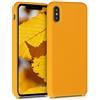 kwmobile Custodia Compatibile con Apple iPhone X Cover - Back Case per Smartphone in Silicone TPU - Protezione Gommata - giallo zafferano