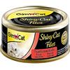 GimCat ShinyCat Filetto di tonno con salmone, Mangime per gatti con filetto succulento senza aggiunta di zuccheri per gatti adulti, 24 scatolette, 24 x 70 g