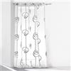 Douceur d'Intérieur 1622788 - Tenda con occhielli, in voile di poliestere stampato, motivo spirali irregolari, 240 x 140 cm, 1 pezzo, colore: Bianco/Nero