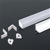 VTAC V-Tac VT-8109-W Profilo Angolare 45° in Alluminio Col. Bianco per Strisce LED 2MT. - SKU 3369 (4 Pezzi)